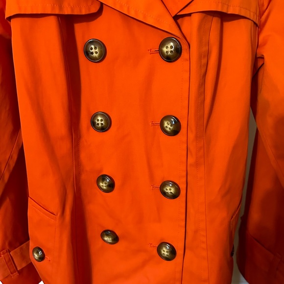 London fog classic orange trench coat, size M - Picture 6 of 7